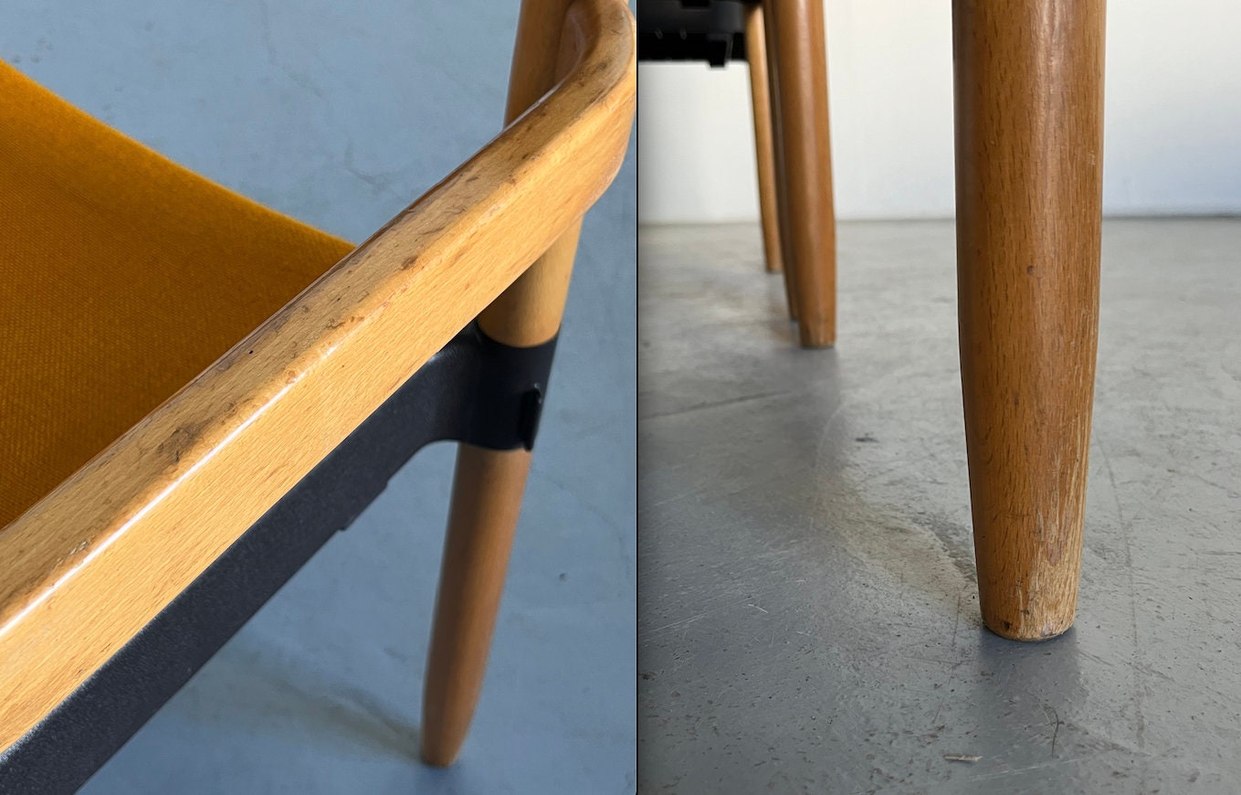 Vintage Armstuhl "Strax" von Hartmut Lohmeyer für Casala Orange Stoff 1980er