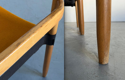 Vintage Armstuhl "Strax" von Hartmut Lohmeyer für Casala Orange Stoff 1980er