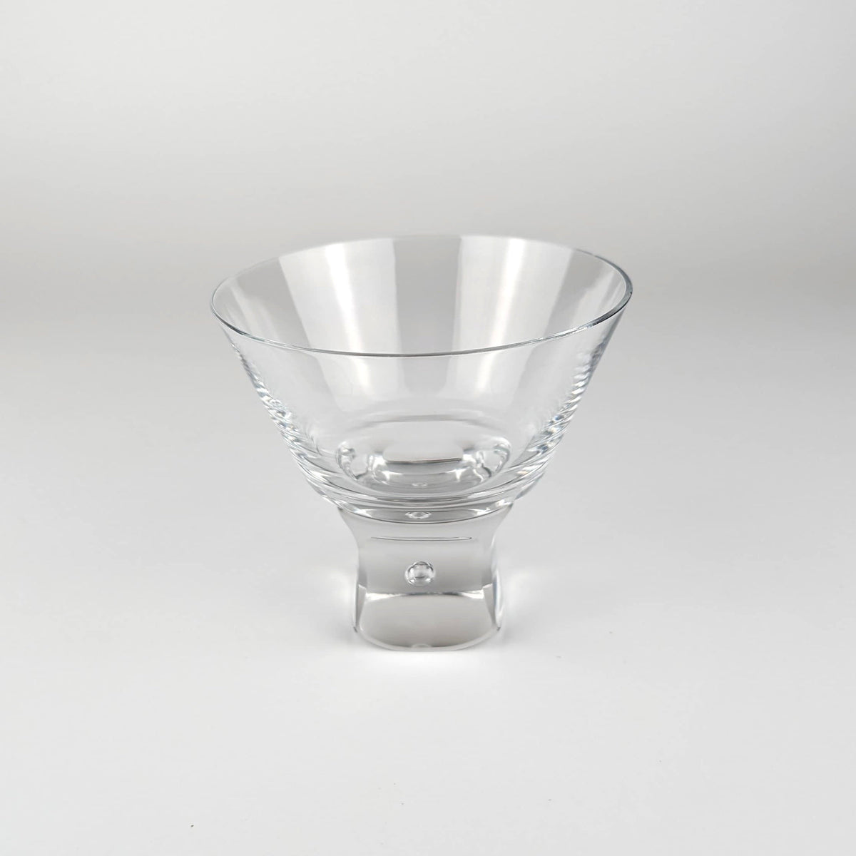 Vintage Dessert Eis Schale Kristall Glas Italien Bubble Sergio Asti Design 70er