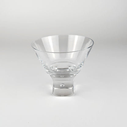 Vintage Dessert Eis Schale Kristall Glas Italien Bubble Sergio Asti Design 70er