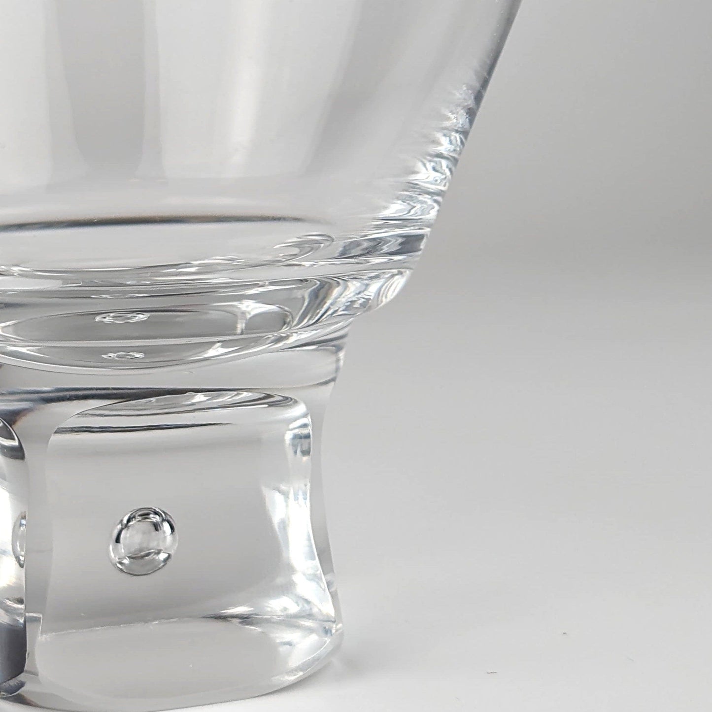 Vintage Dessert Eis Schale Kristall Glas Italien Bubble Sergio Asti Design 70er