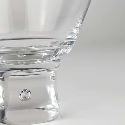Vintage Dessert Eis Schale Kristall Glas Italien Bubble Sergio Asti Design 70er