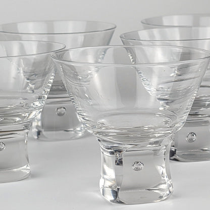 Vintage Dessert Eis Schale Kristall Glas Italien Bubble Sergio Asti Design 70er