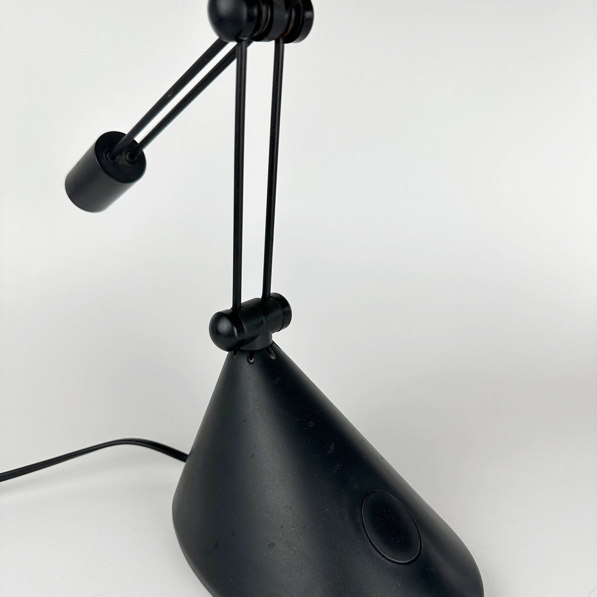 Vintage Tischlampe Anavil Italy Schwarz Postmodern Memphis Milano