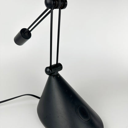 Vintage Tischlampe Anavil Italy Schwarz Postmodern Memphis Milano