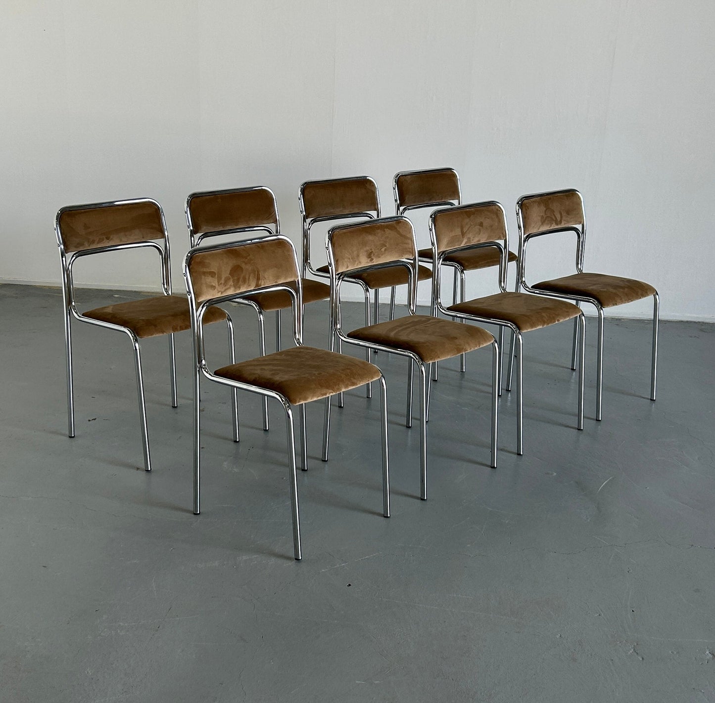 Vintage Stuhl beige Chromstahl Vintage Zustand