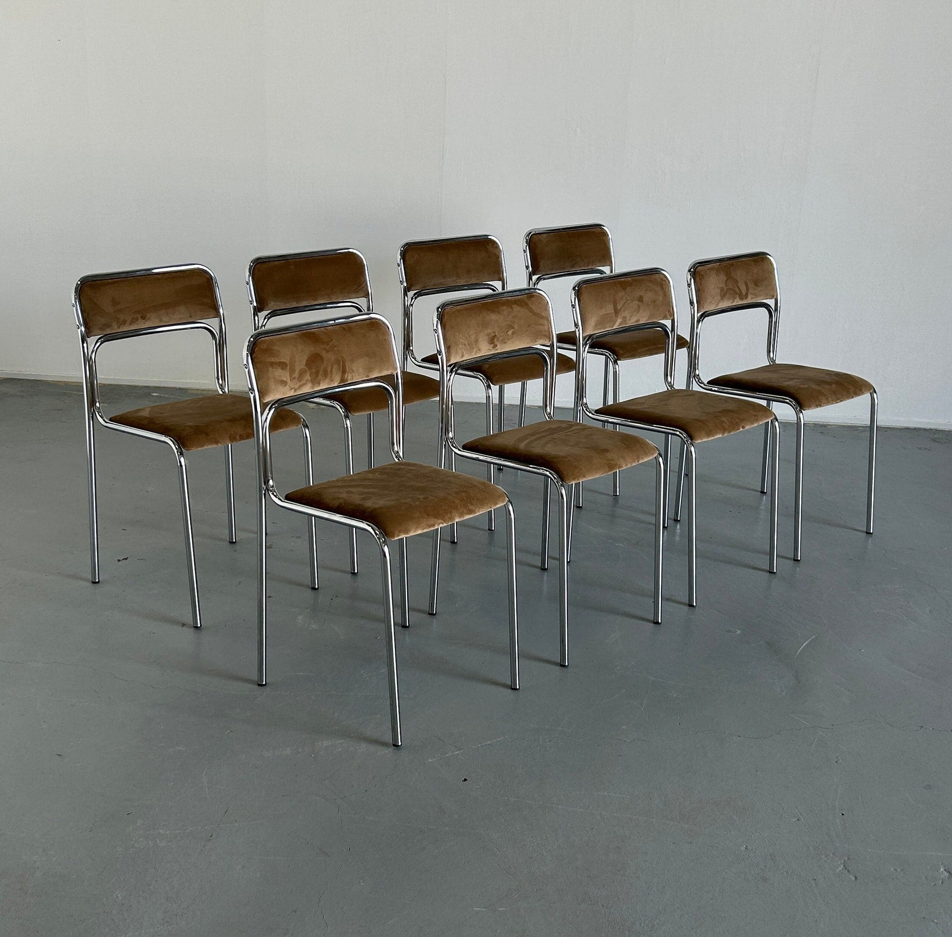 Vintage Stuhl beige Chromstahl Vintage Zustand