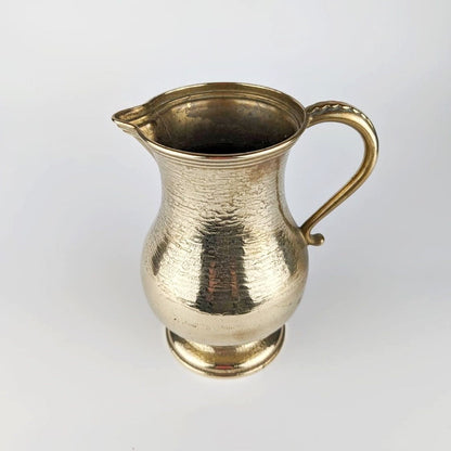 Vase vintage en laiton avec décoration carafe dorée du milieu du siècle