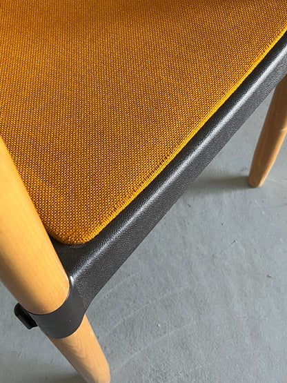 Vintage Armstuhl "Strax" von Hartmut Lohmeyer für Casala Orange Stoff 1980er