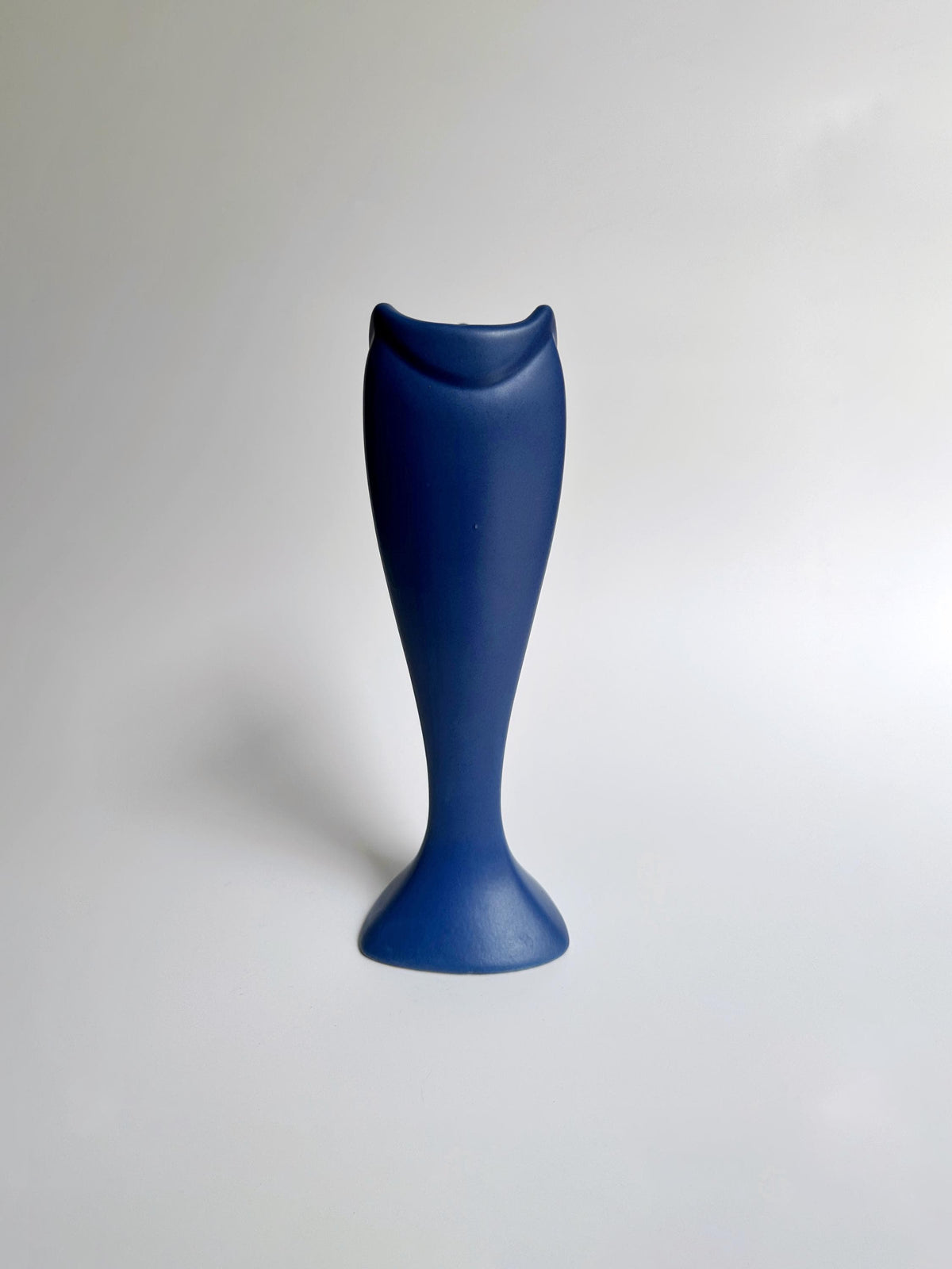 Vase à fleurs vintage bleu ASA en céramique Memphis Milano années 90 Allemagne