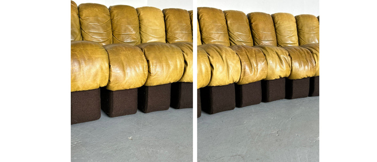 Vintage Modular Sofa DS-600 by De Sede 1970s Set of 14