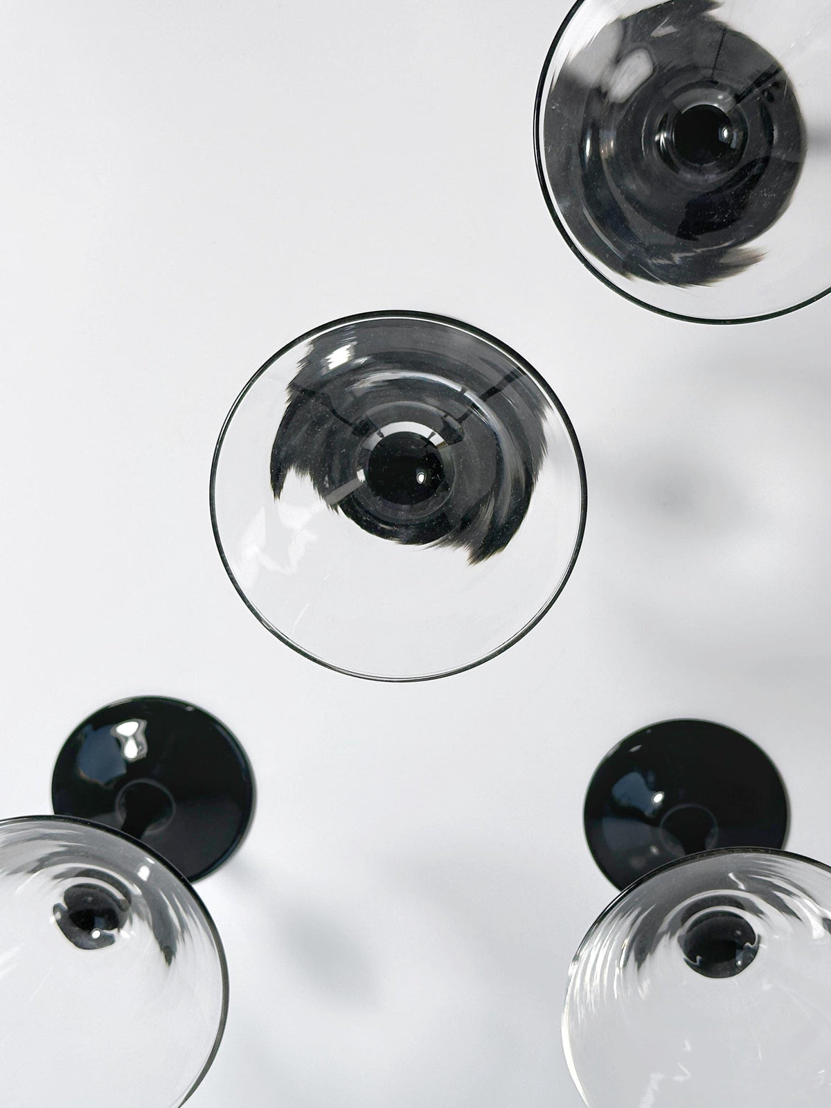Set von 4 Vintage Martini-Gläser "Domino" von Luminarc