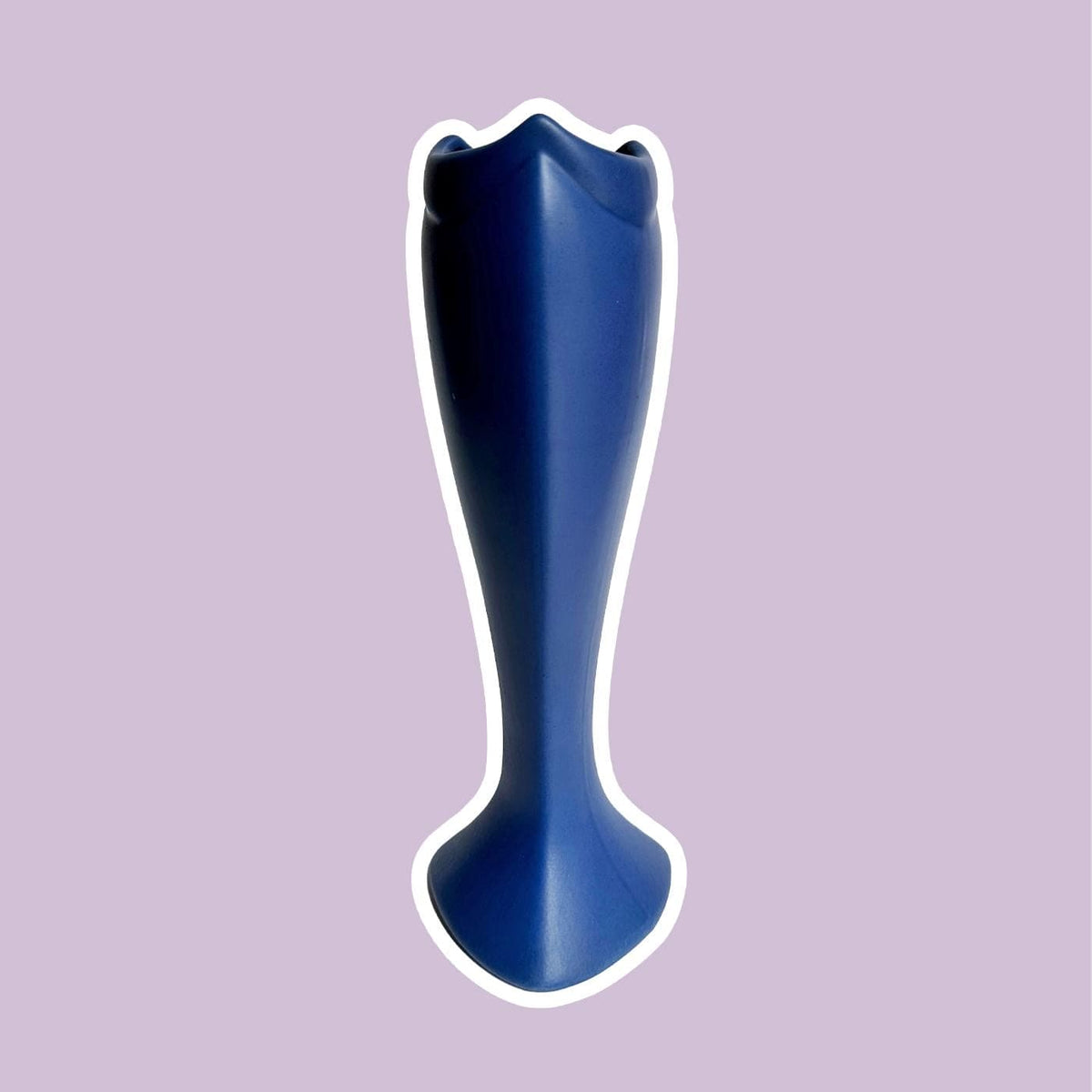 Vase à fleurs vintage bleu ASA en céramique Memphis Milano années 90 Allemagne