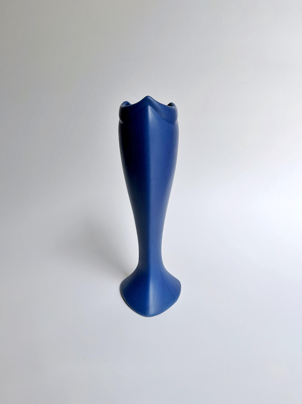 Vase à fleurs vintage bleu ASA en céramique Memphis Milano années 90 Allemagne
