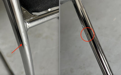 Vintage Minimalistischer Essstuhl Schwarz Chromstahl stapelbar Italien 1990er Set von 4