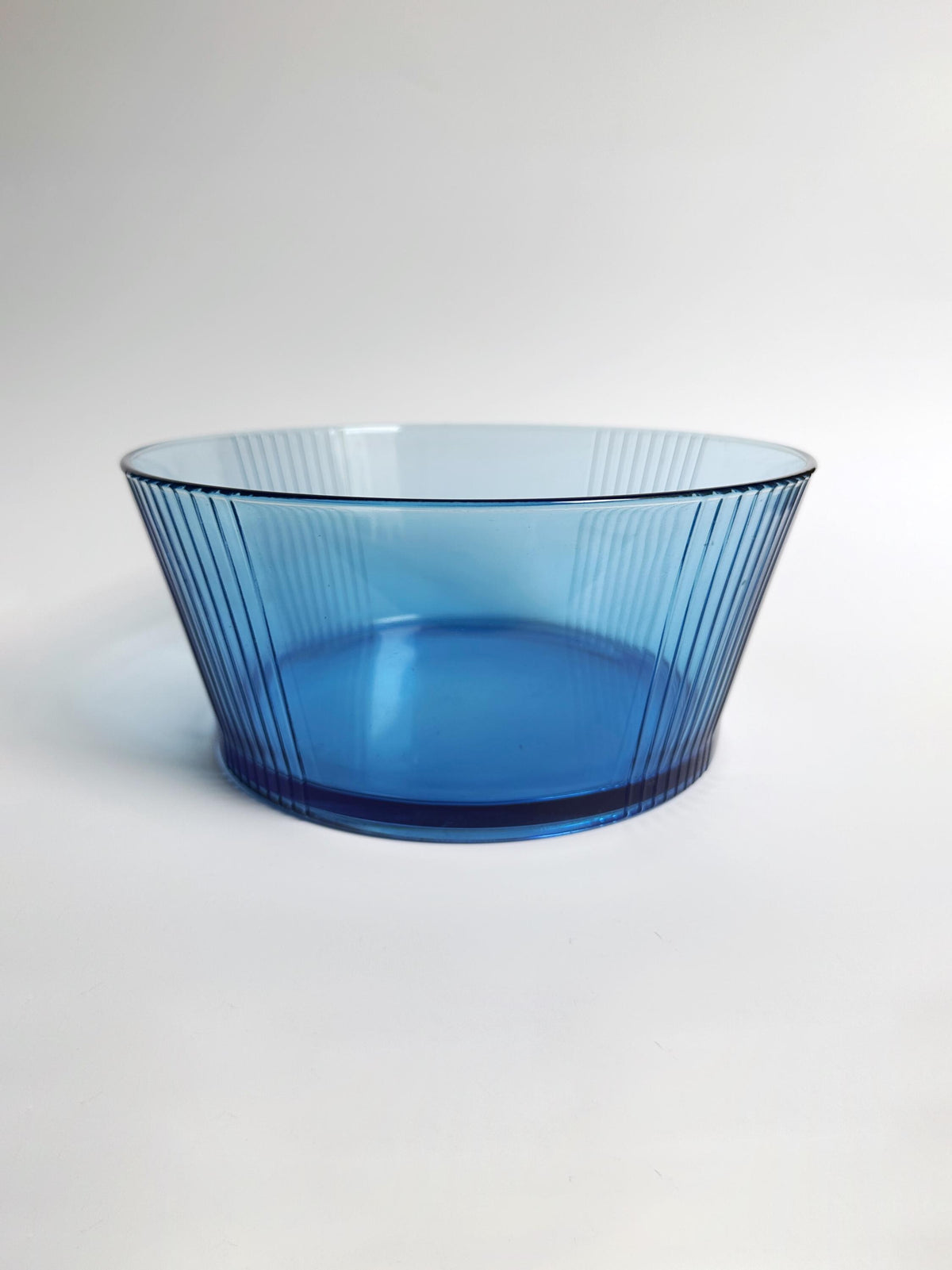 2-teiliges Vintage Glasschalen-Set Kobaltblau Art Deco Revival