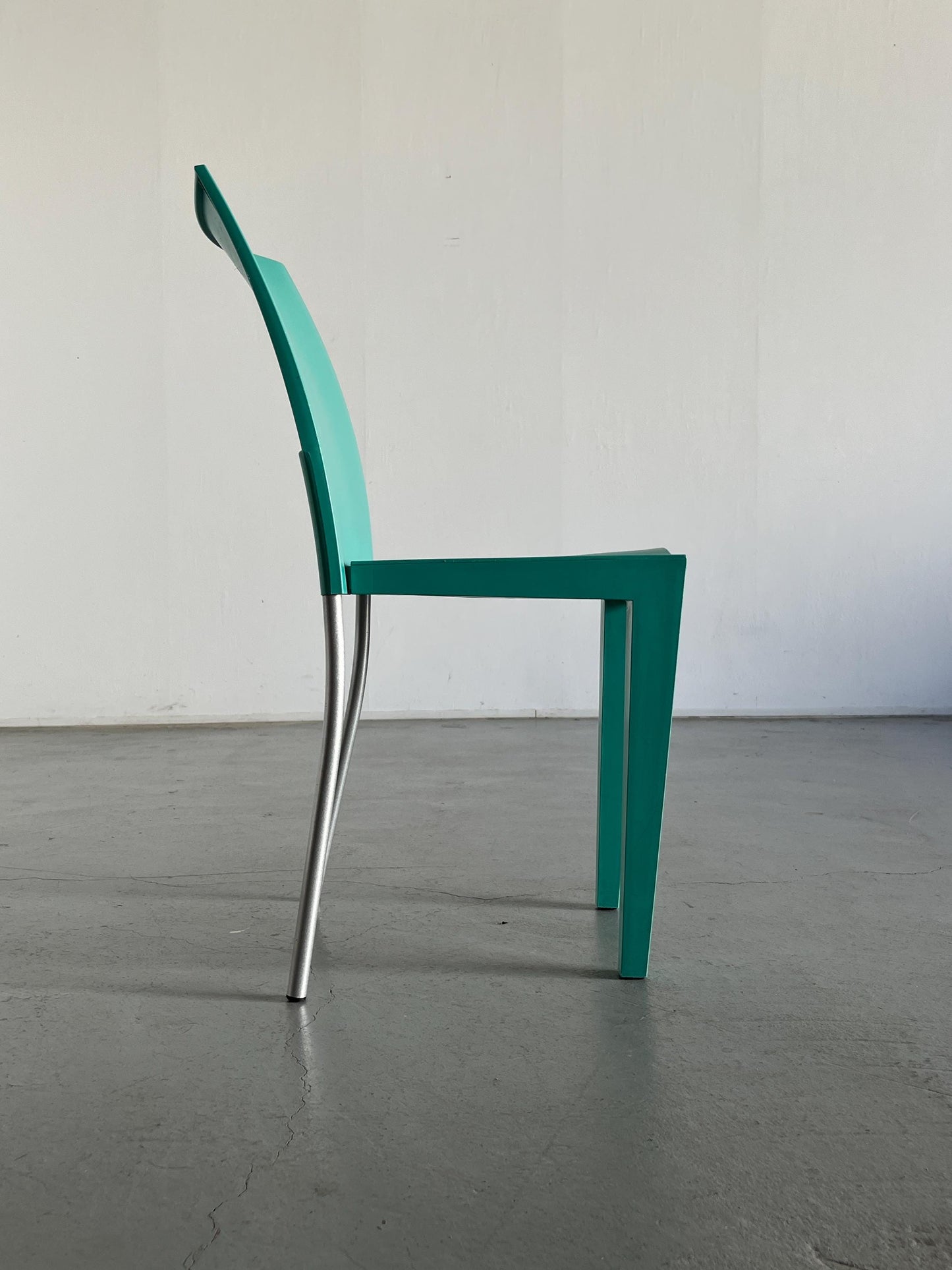 Vintage Stuhl Miss Globe von Philippe Starck für Kartell transparent-metallisch