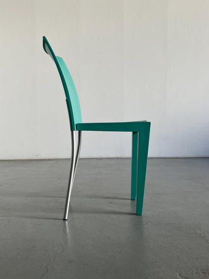 Vintage Stuhl Miss Globe von Philippe Starck für Kartell transparent-metallisch