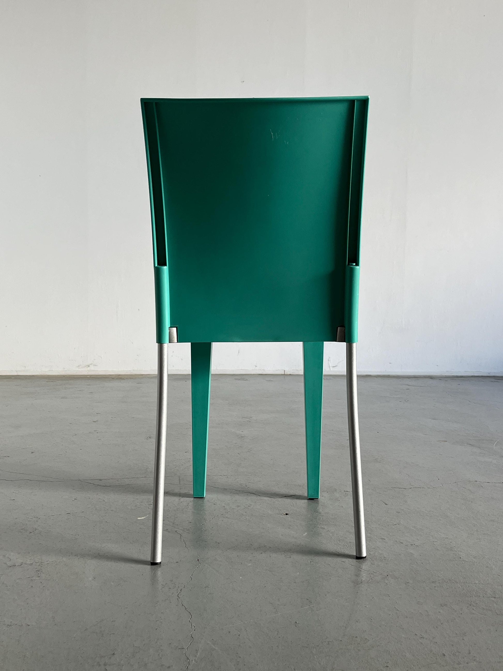 Vintage Stuhl Miss Globe von Philippe Starck für Kartell transparent-metallisch