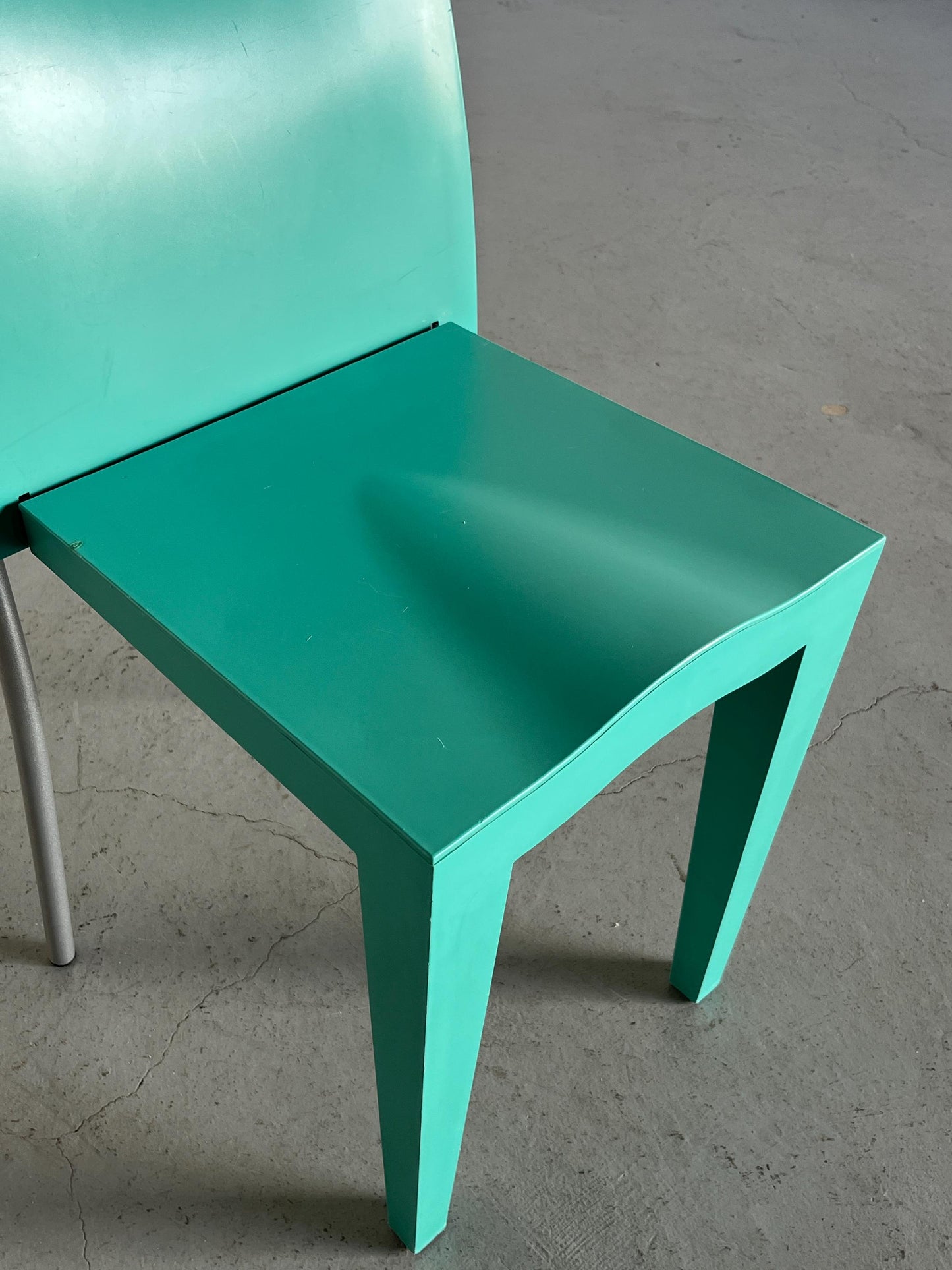 Vintage Stuhl Miss Globe von Philippe Starck für Kartell transparent-metallisch