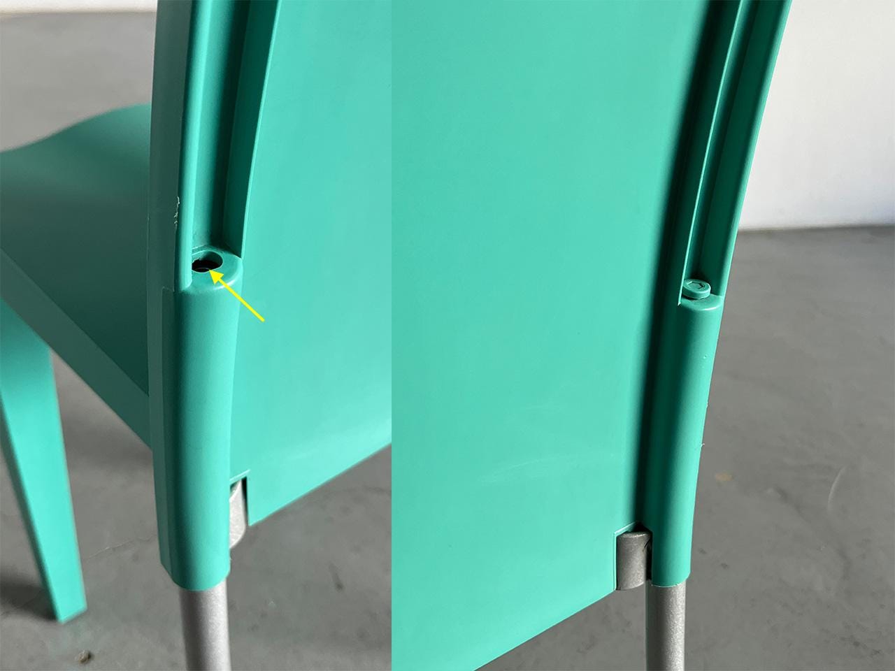 Vintage Stuhl Miss Globe von Philippe Starck für Kartell transparent-metallisch