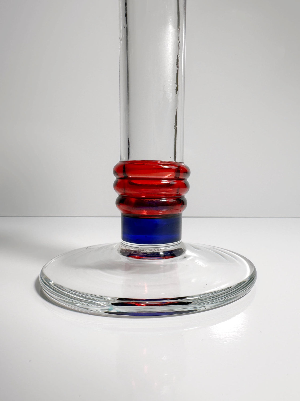 Vintage Glasvase von Leonardo, geometrisch, Postmodern