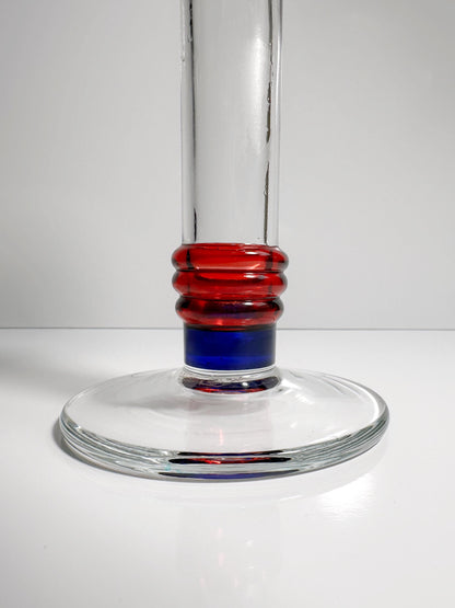 Vintage Glasvase von Leonardo, geometrisch, Postmodern