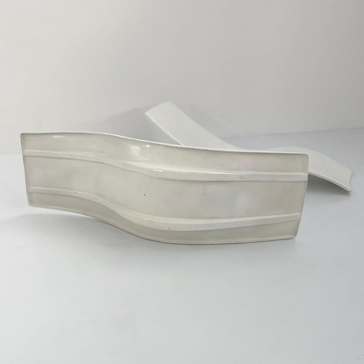 Vintage Sun Lounger by Charles Zublena for Les Plastiques de Bourgogne White Set of 2