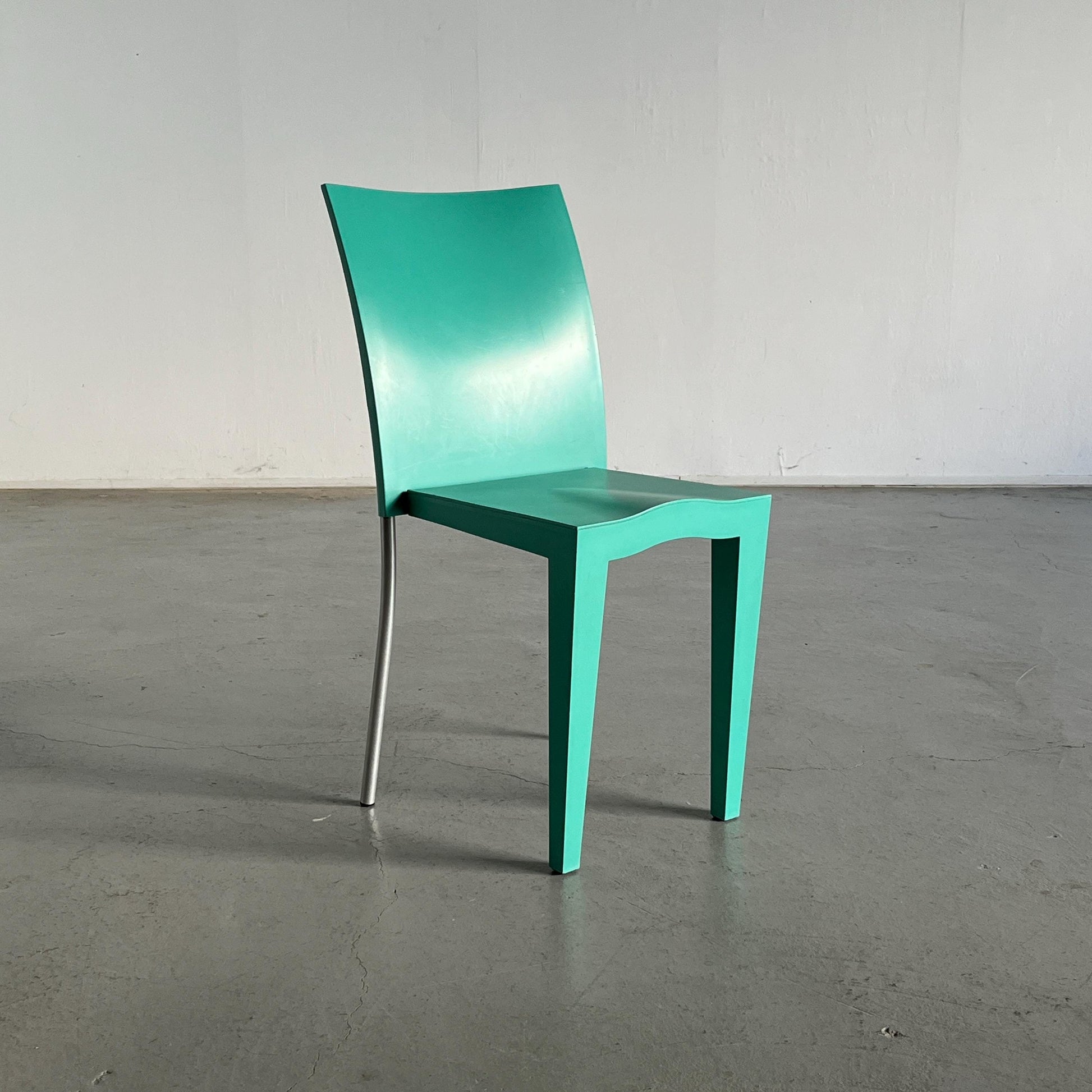 Vintage Stuhl Miss Globe von Philippe Starck für Kartell transparent-metallisch