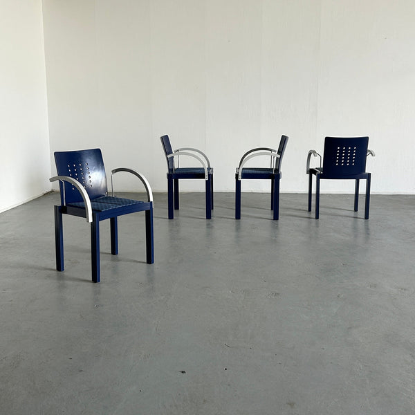 Set von 4 Vintage Stapelstuhl von Michael Thonet für Thonet Vienna, signiert