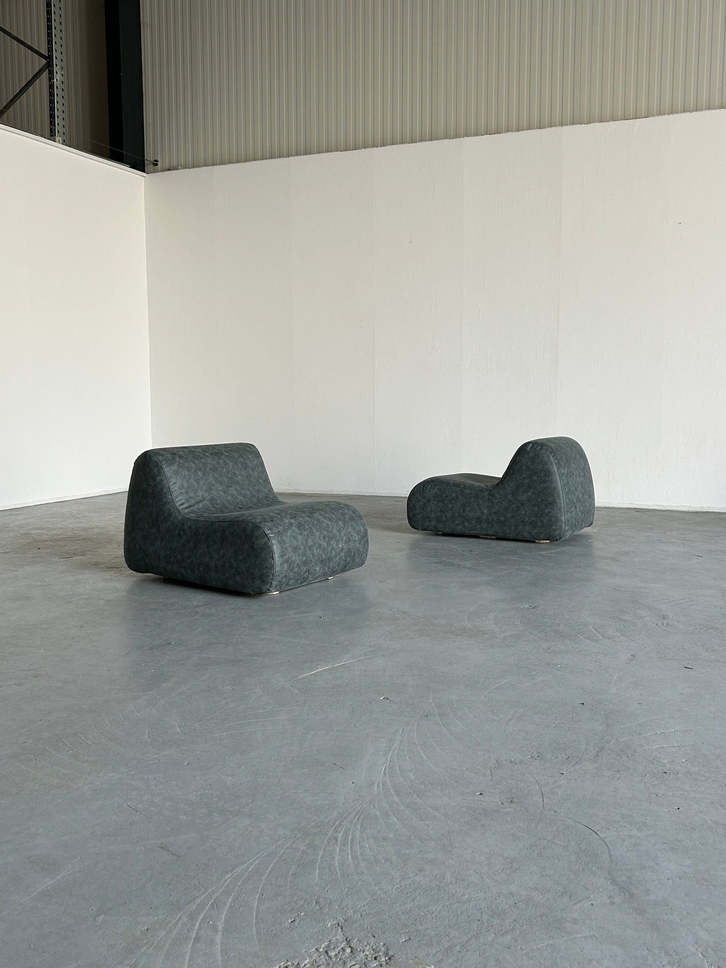 Vintage Lounge Chair Italien Mid-Century-Modern 1970er Set von 2