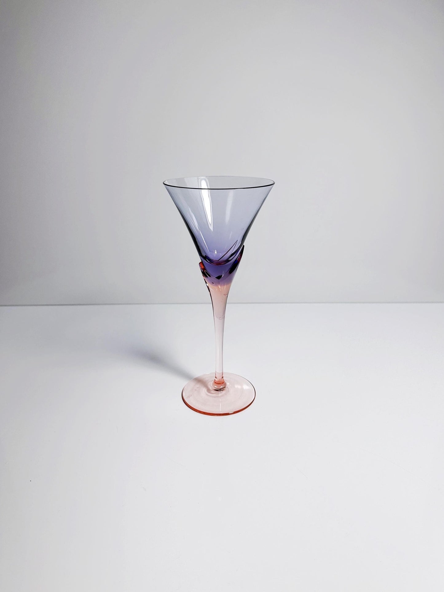Vintage Glas Vogue von Christinenhütte Violett Rosa Set von 6