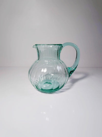 Vintage Karaffe Beryl Mintgrün Türkis Murano Swirl von 1950er