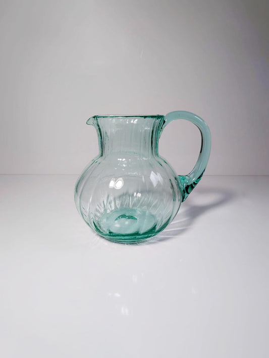 Vintage Karaffe Beryl Mintgrün Türkis Murano Swirl von 1950er