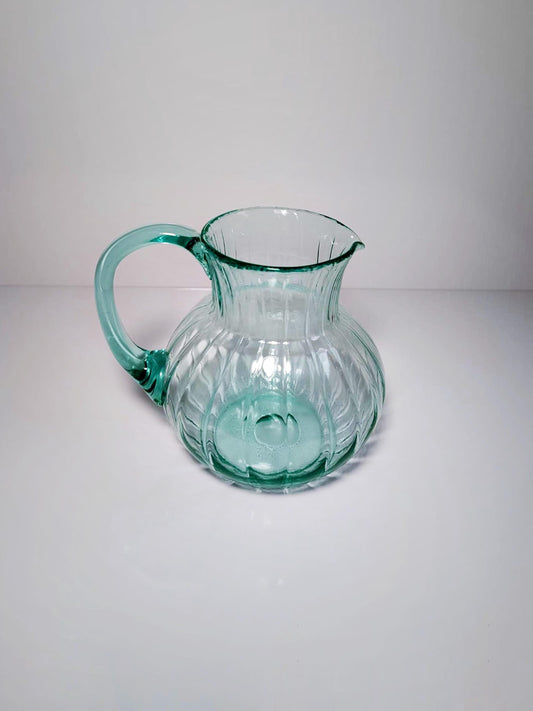 Vintage Karaffe Beryl Mintgrün Türkis Murano Swirl von 1950er