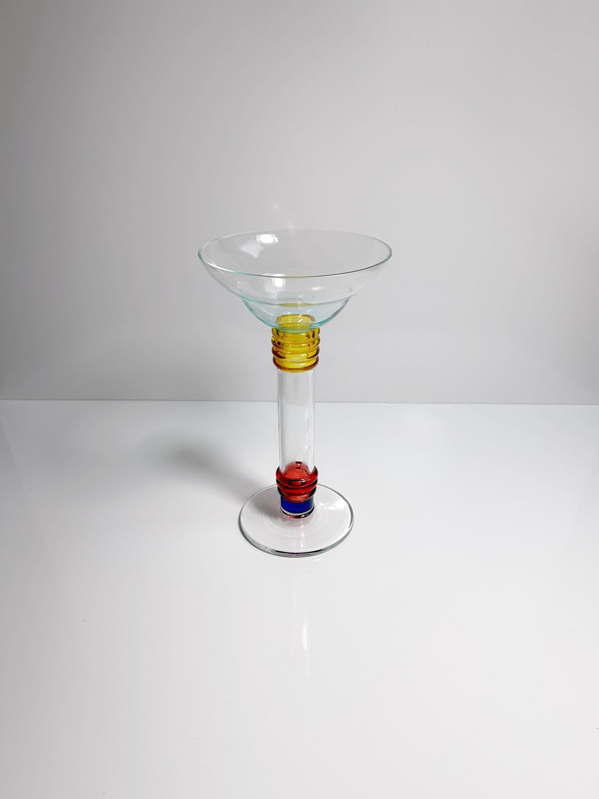 Vintage Glasvase von Leonardo, geometrisch, Postmodern