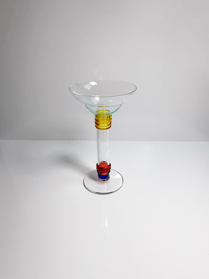 Vintage Glasvase von Leonardo, geometrisch, Postmodern