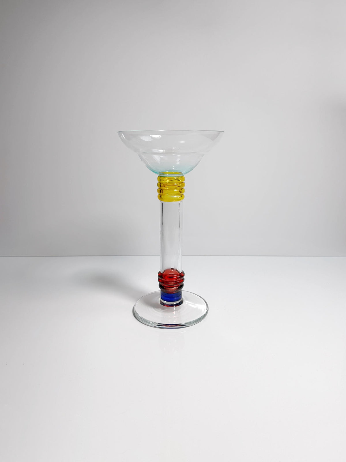 Vintage Glasvase von Leonardo, geometrisch, Postmodern