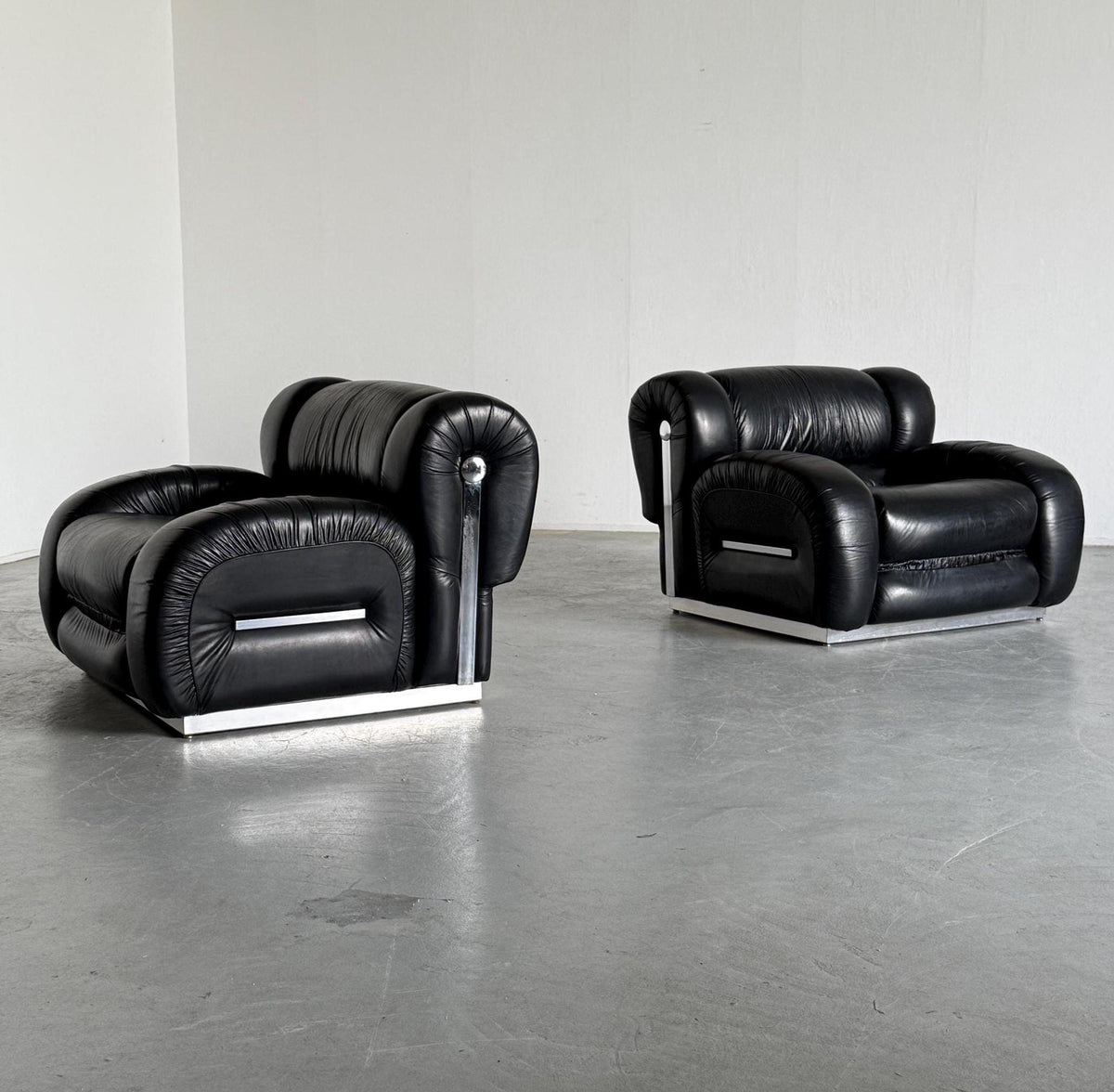 Vintage Loungesessel Space Age Wolke Italienisch Mid-Century Modern Set von 2