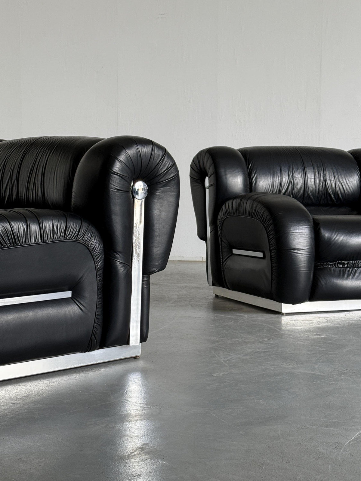 Vintage Loungesessel Space Age Wolke Italienisch Mid-Century Modern Set von 2