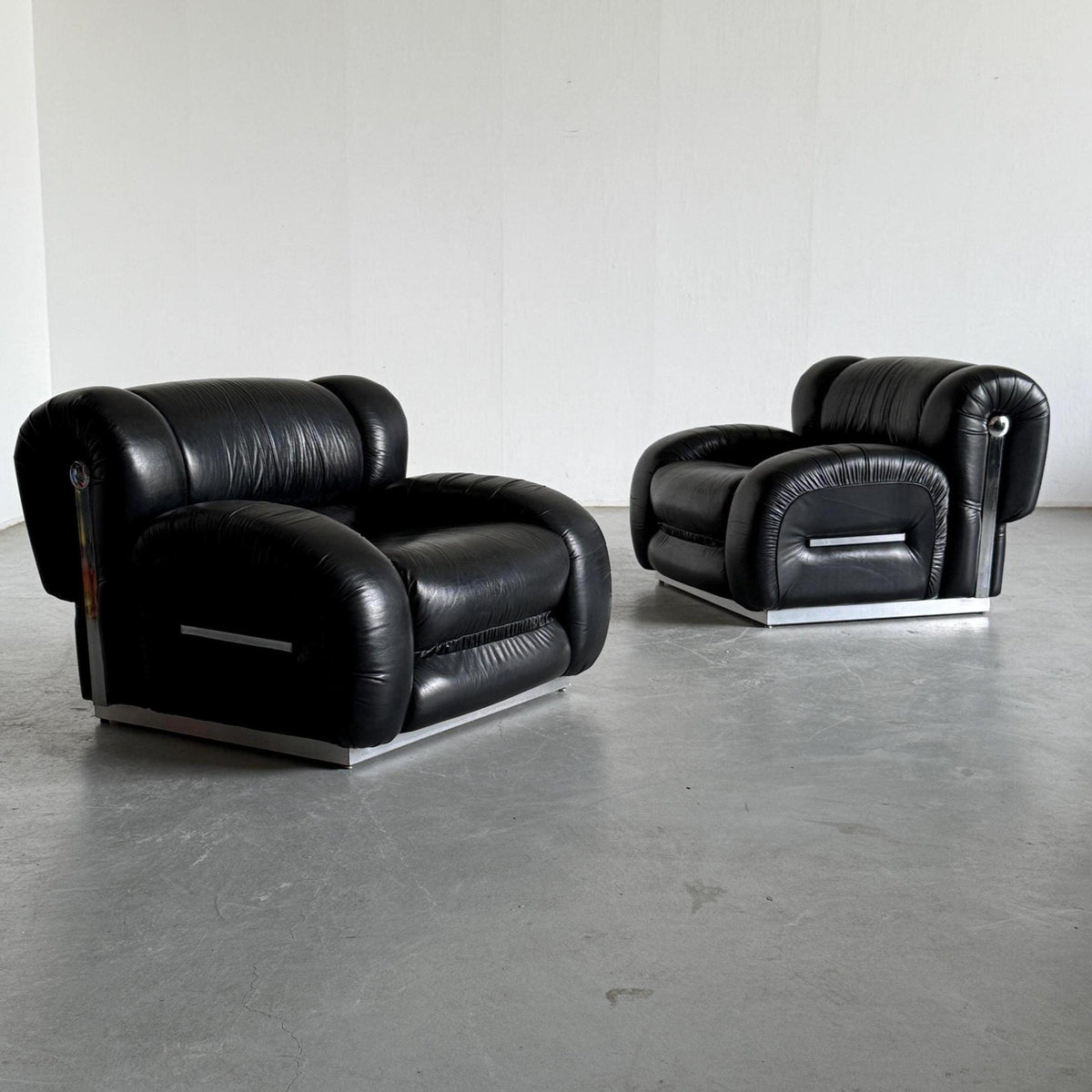 Vintage Loungesessel Space Age Wolke Italienisch Mid-Century Modern Set von 2