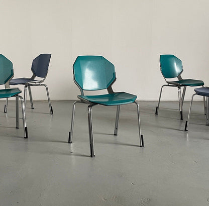Vintage chair by Fröscher Sitform Blue Space Age