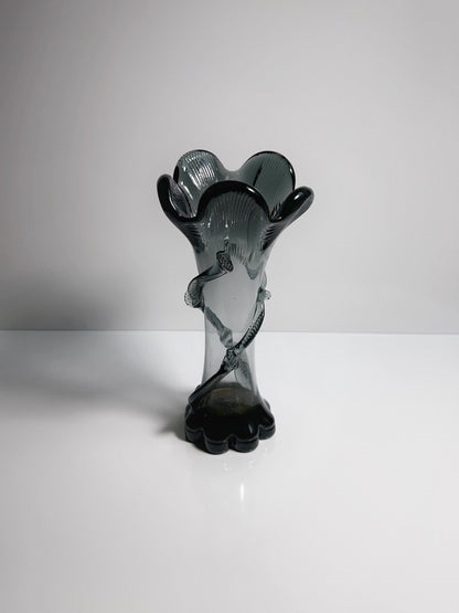 Vintage Jugendstil Glasvase Franz Welz Böhmen Art Nouveau 1900 1910