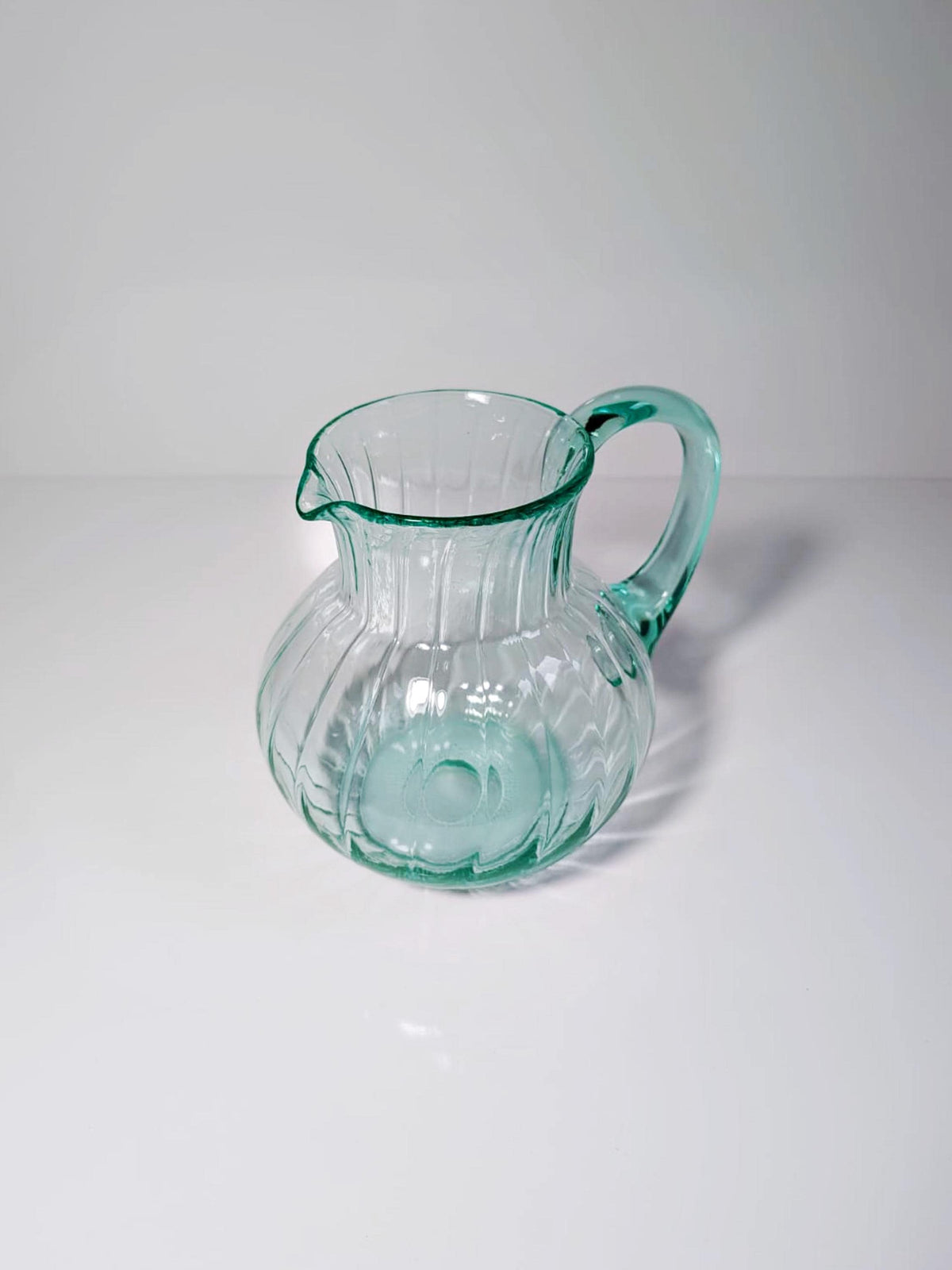Vintage Karaffe Beryl Mintgrün Türkis Murano Swirl von 1950er