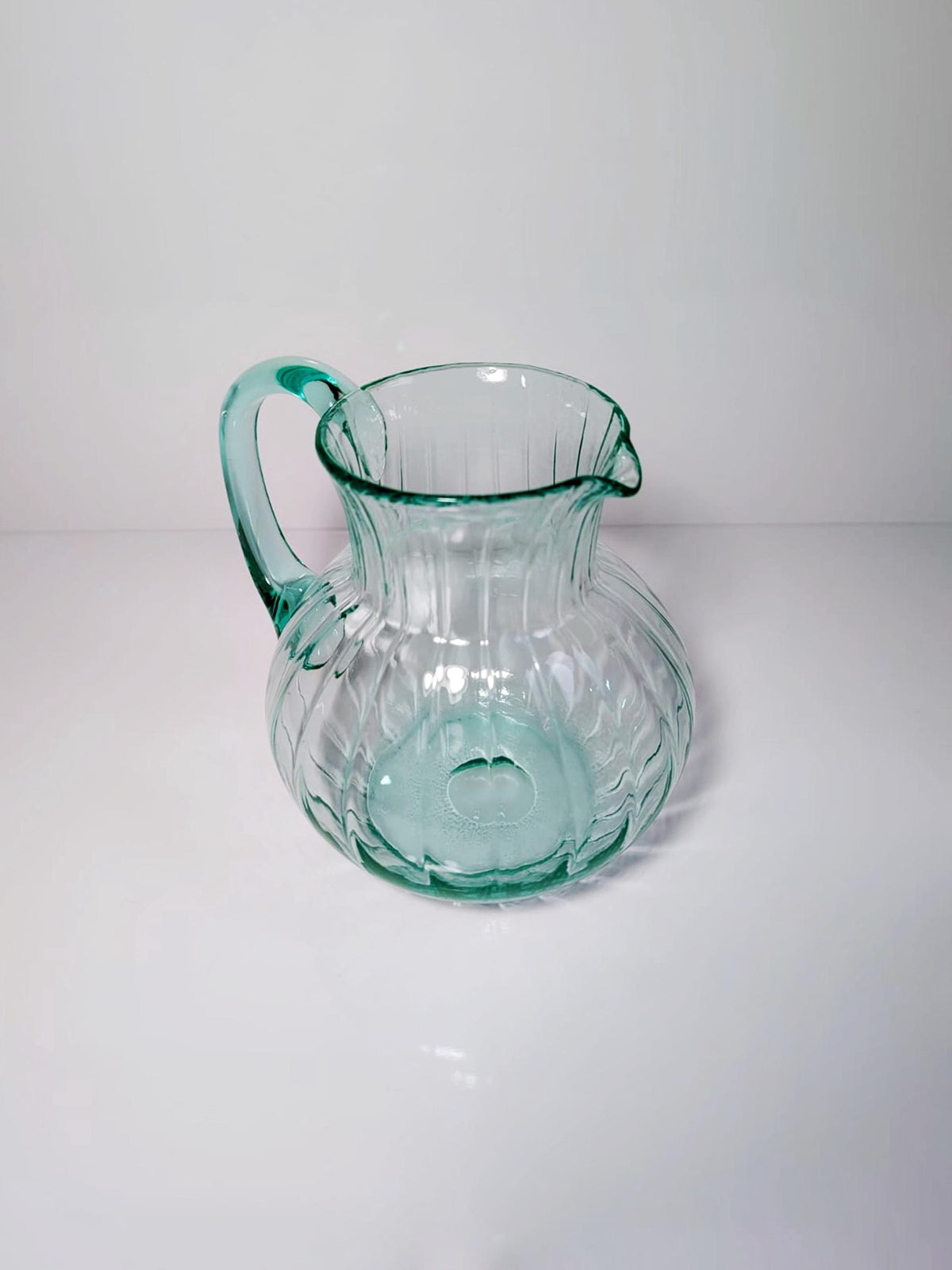 Vintage Karaffe Beryl Mintgrün Türkis Murano Swirl von 1950er