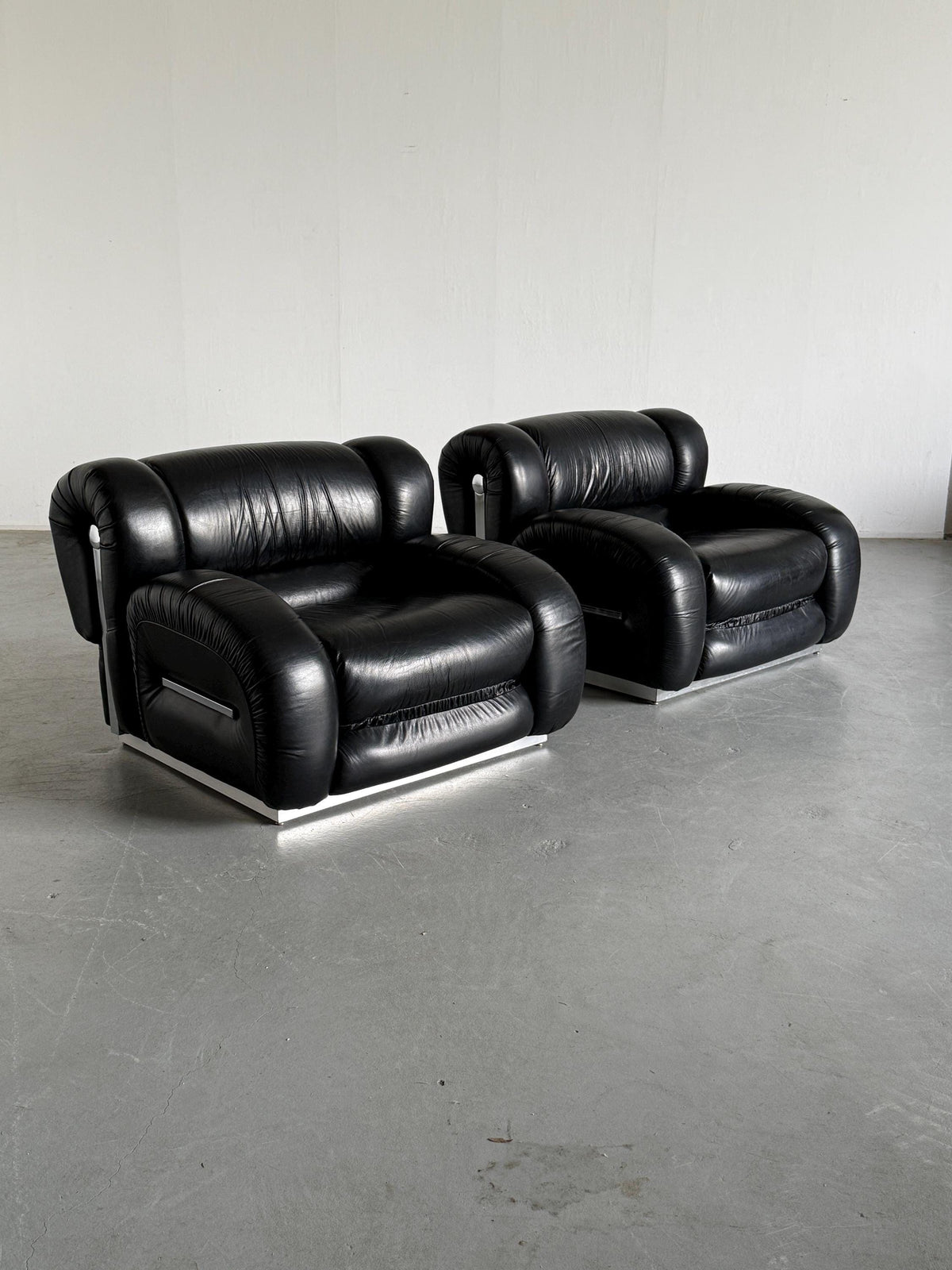 Vintage Loungesessel Space Age Wolke Italienisch Mid-Century Modern Set von 2