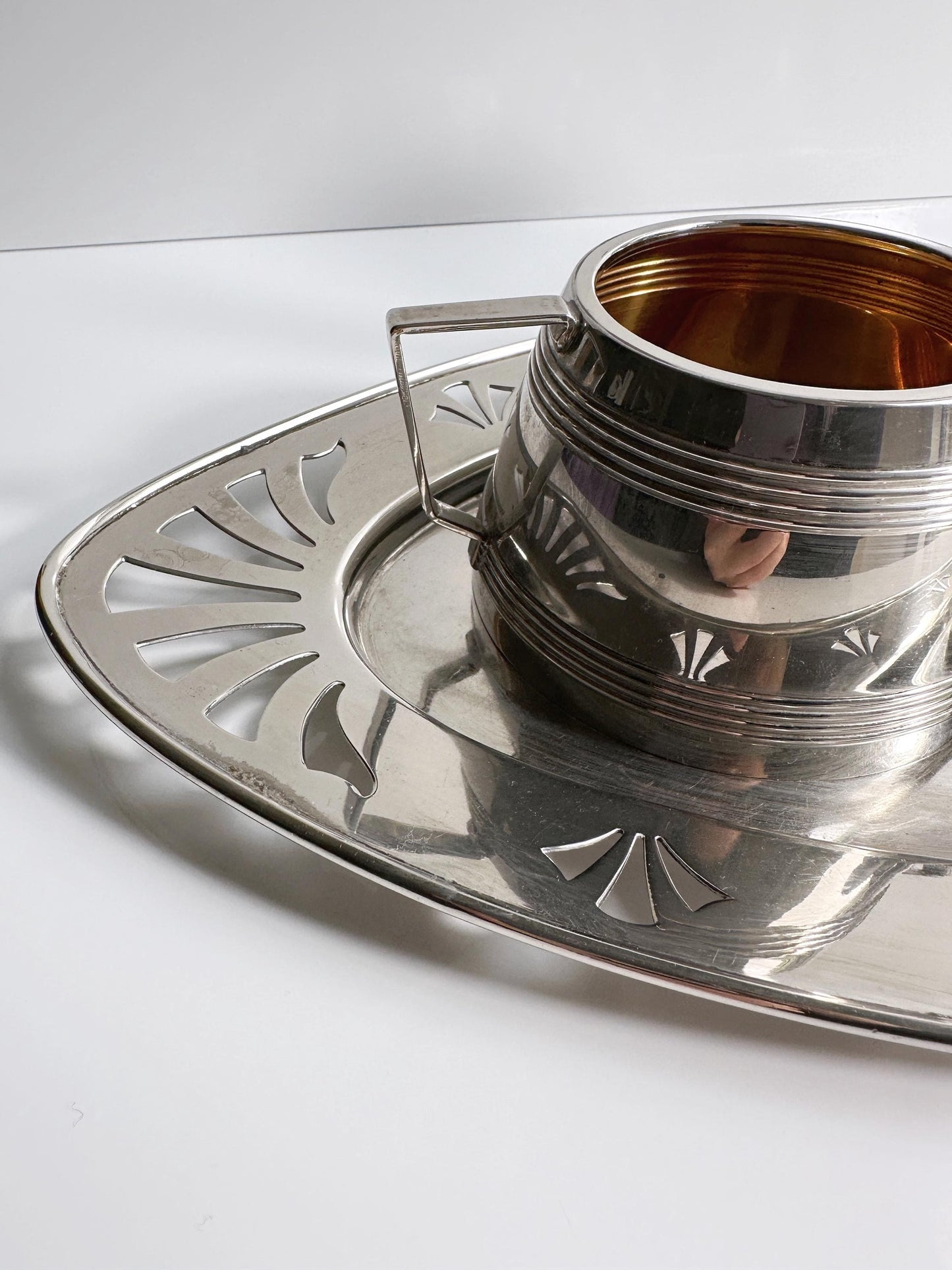 Vintage Kaffee Set Art Deco 1930er versilbert Set von 4