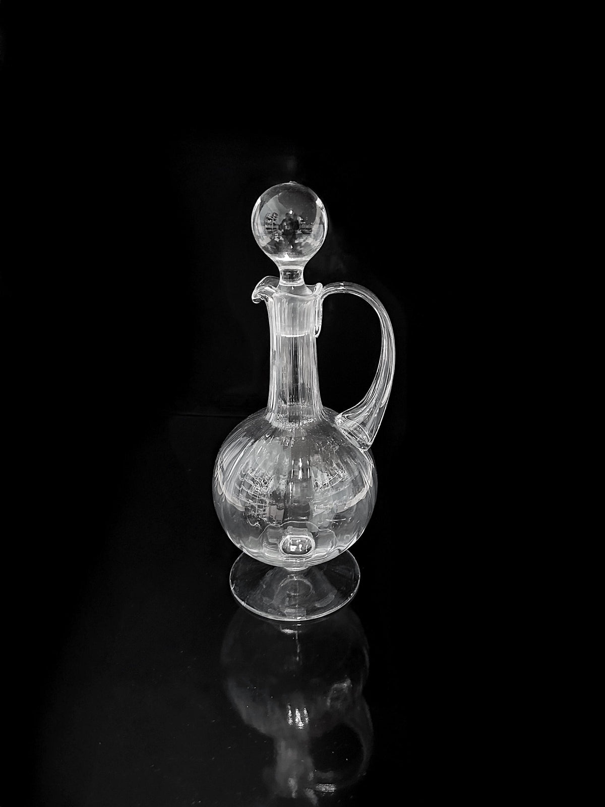 Vintage Karaffe Murano Glas Swirl 1950er