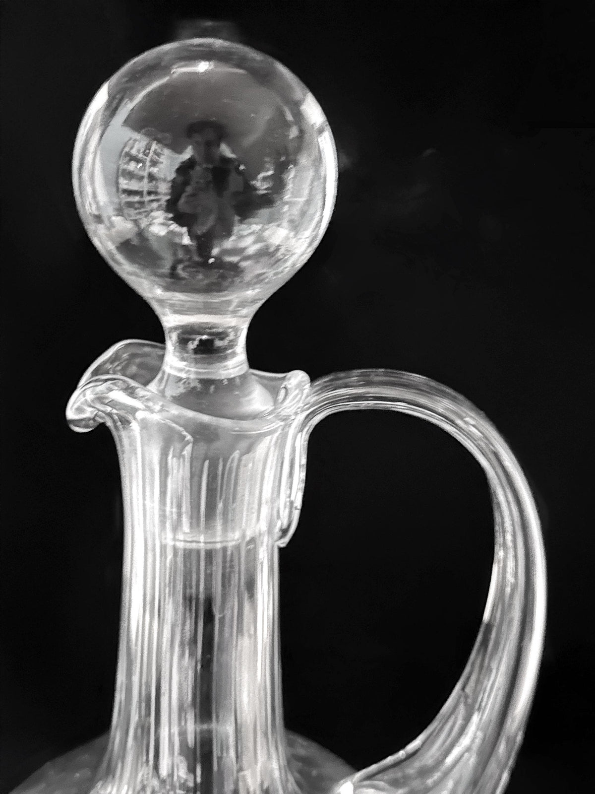 Vintage Karaffe Murano Glas Swirl 1950er