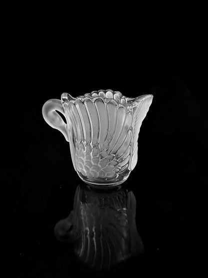Vintage Karaffe Walther Glas Art Deco Revival Schwan 1980er